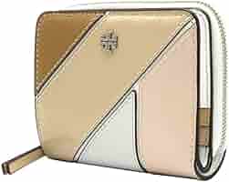 新品✨トリーバーチ✨三つ折り財布✨エマーソン✨カラーブロック✨ピンク オレンジ系 新品✨トリーバーチ✨三つ折り財布✨エマーソン✨カラーブロック